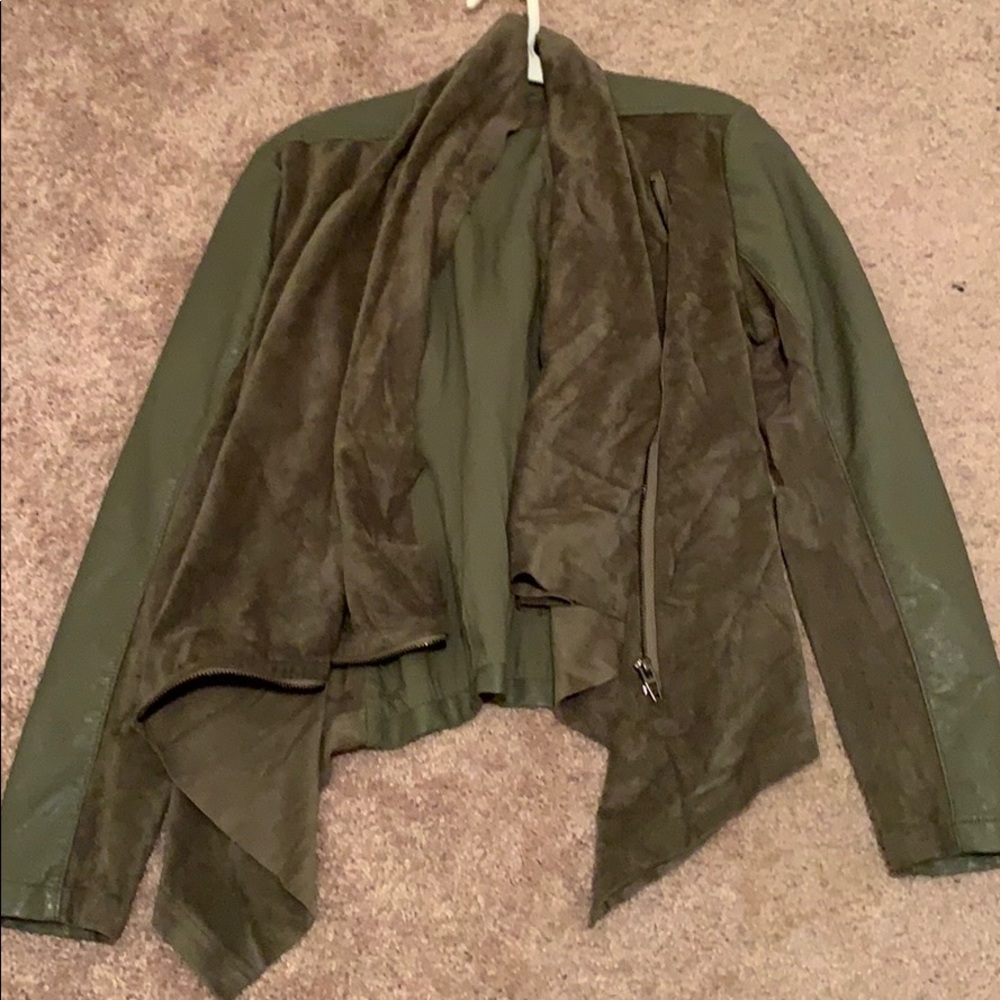 Green leather jacket